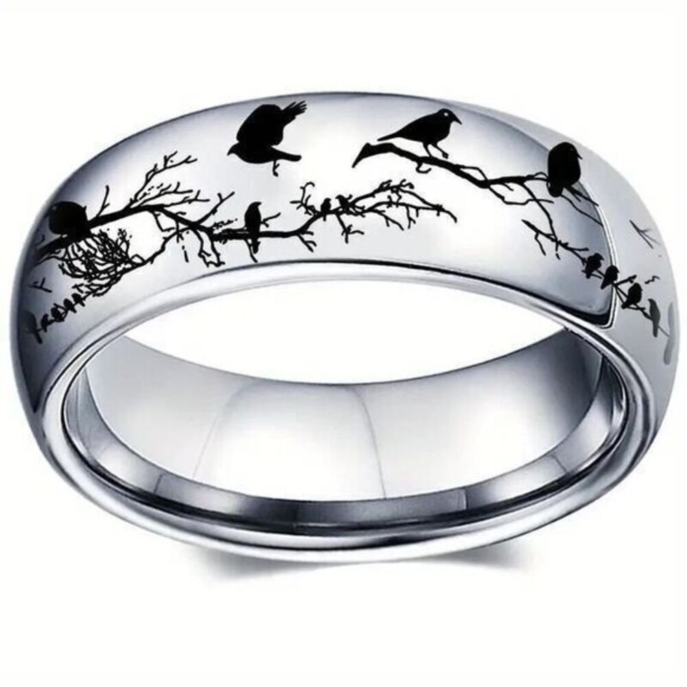 Bird Branch Stainless Steel Ring Sz 9 NEW Hypoallergenic Durable Waterproof
